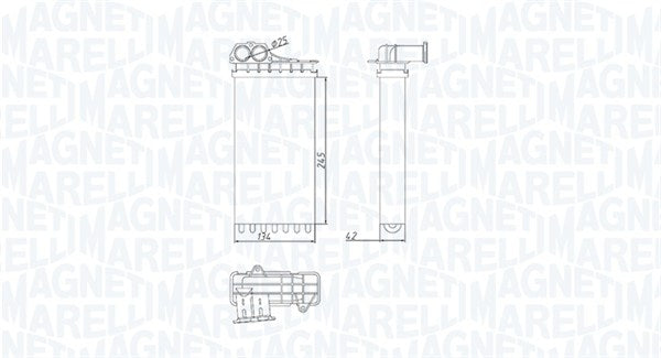 Schimbator caldura, incalzire habitaclu 350218436000 MAGNETI MARELLI