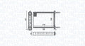 Schimbator caldura, incalzire habitaclu 350218464000 MAGNETI MARELLI