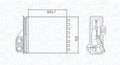 Schimbator caldura, incalzire habitaclu 350218479000 MAGNETI MARELLI