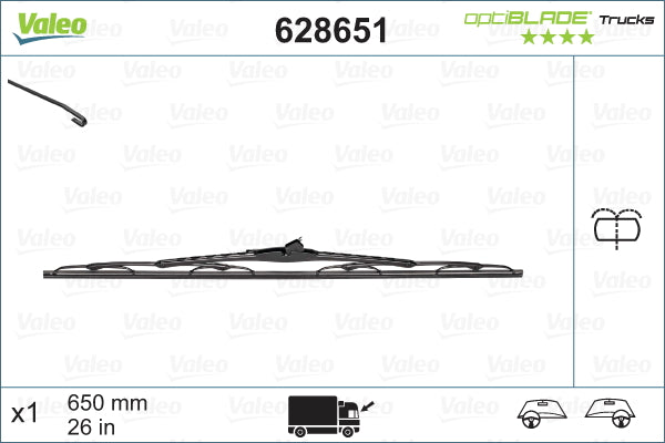 Lamela stergator VALEO 628651