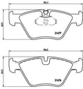 set placute frana,frana disc P 06 022 BREMBO