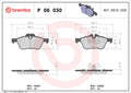 set placute frana,frana disc P 06 030 BREMBO