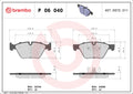 set placute frana,frana disc P 06 040 BREMBO