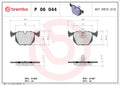 set placute frana,frana disc P 06 044 BREMBO
