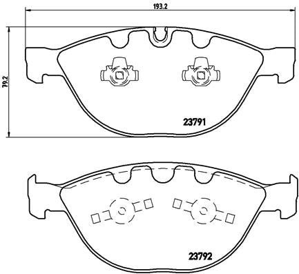 set placute frana,frana disc P 06 047 BREMBO