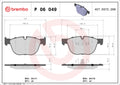 set placute frana,frana disc P 06 049 BREMBO