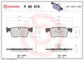 set placute frana,frana disc P 06 070 BREMBO