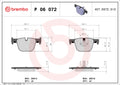 set placute frana,frana disc P 06 072 BREMBO