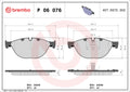 set placute frana,frana disc P 06 076 BREMBO