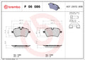 set placute frana,frana disc P 06 086 BREMBO