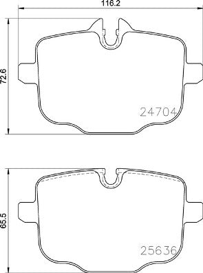 set placute frana,frana disc P 06 101 BREMBO