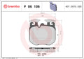 set placute frana,frana disc P 06 106 BREMBO
