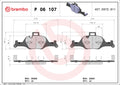 set placute frana,frana disc P 06 107 BREMBO
