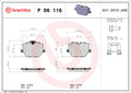 Set placute frana BREMBO P 06 116