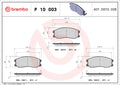 set placute frana,frana disc P 10 003 BREMBO