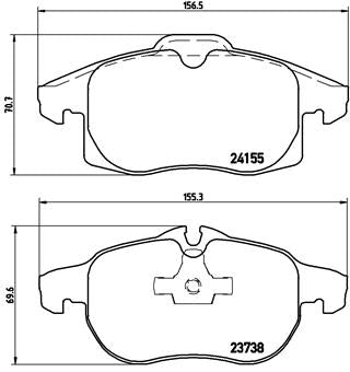 set placute frana,frana disc P 10 011 BREMBO