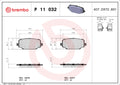 set placute frana,frana disc P 11 032 BREMBO
