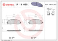 set placute frana,frana disc P 11 035 BREMBO