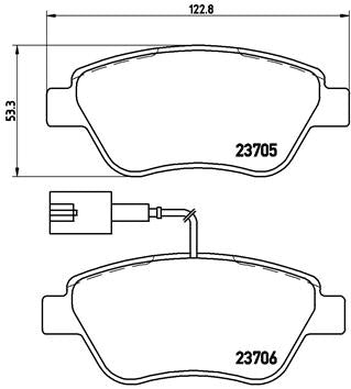 set placute frana,frana disc P 23 085 BREMBO
