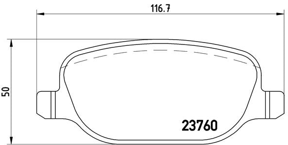 set placute frana,frana disc P 23 089 BREMBO