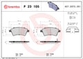 set placute frana,frana disc P 23 105 BREMBO