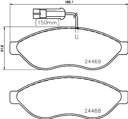 set placute frana,frana disc P 23 143 BREMBO