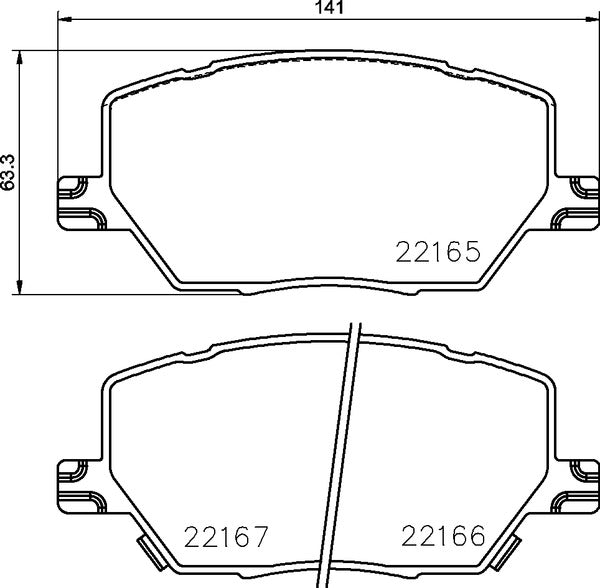 set placute frana,frana disc P 23 164 BREMBO