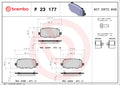 set placute frana,frana disc P 23 177 BREMBO