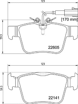 set placute frana,frana disc P 23 180 BREMBO