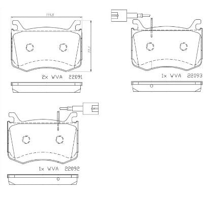 set placute frana,frana disc P 23 183 BREMBO