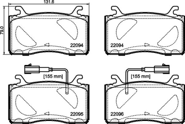 set placute frana,frana disc P 23 187 BREMBO