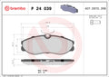 set placute frana,frana disc P 24 039 BREMBO