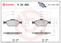 set placute frana,frana disc P 24 055 BREMBO