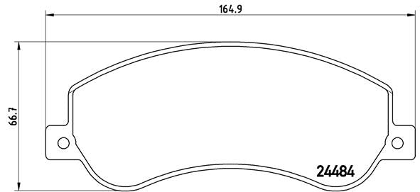 set placute frana,frana disc P 24 064 BREMBO