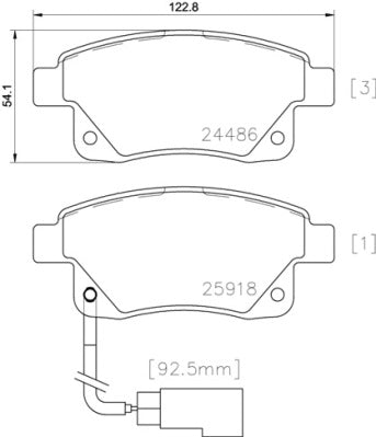 set placute frana,frana disc P 24 066 BREMBO