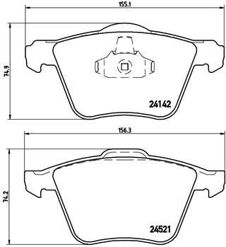 Set placute frana BREMBO P 24 077