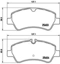 set placute frana,frana disc P 24 160 BREMBO