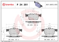 set placute frana,frana disc P 24 201 BREMBO