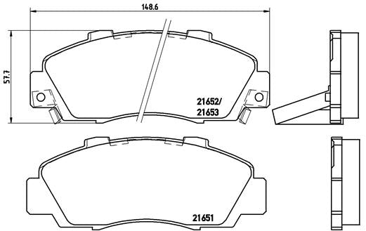 set placute frana,frana disc P 28 026 BREMBO