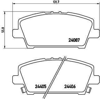 Set placute frana BREMBO P 28 037