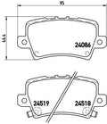 set placute frana,frana disc P 28 038 BREMBO
