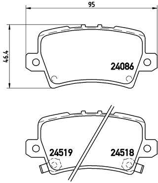 set placute frana,frana disc P 28 038 BREMBO