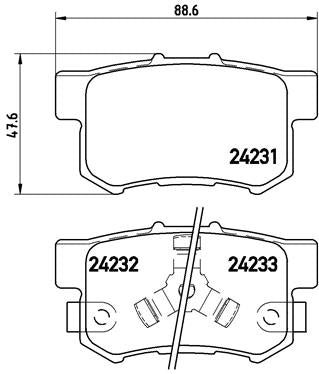 set placute frana,frana disc P 28 051 BREMBO