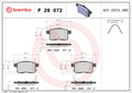 set placute frana,frana disc P 28 072 BREMBO