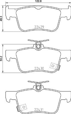 set placute frana,frana disc P 28 089 BREMBO