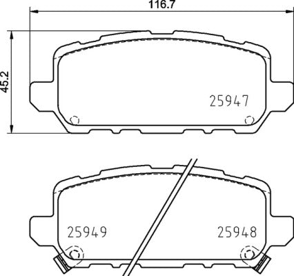 set placute frana,frana disc P 28 090 BREMBO