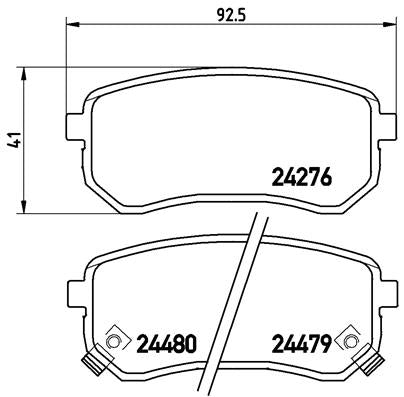 set placute frana,frana disc P 30 033 BREMBO