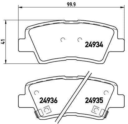set placute frana,frana disc P 30 047 BREMBO