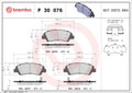 set placute frana,frana disc P 30 076 BREMBO