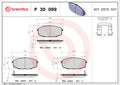 set placute frana,frana disc P 30 099 BREMBO